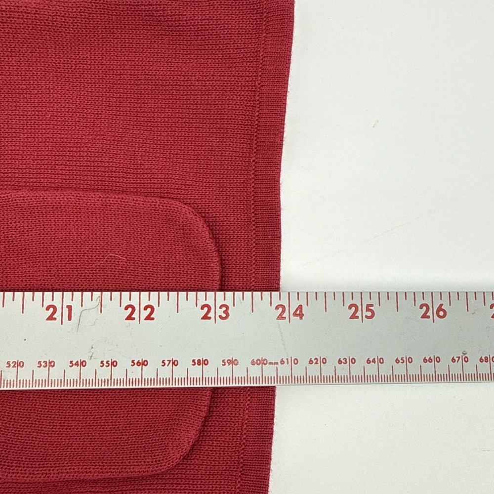 Lands'‎ End M 10/12 Red Jacket/Sweater Cotton Pockets Buttons Collar - Picture 8 of 9